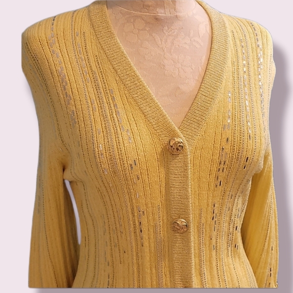 Marni Knits Vintage Angora Yellow Sweater sz Small - Picture 4 of 13